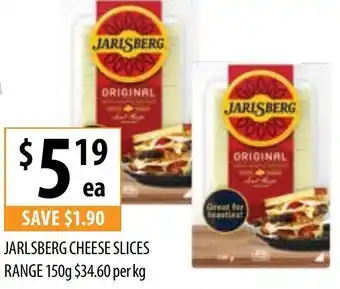 Supabarn Jarsberg Cheese Slices Range 150g offer