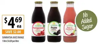 Supabarn Sunraysia Juice Range 1 Litre offer