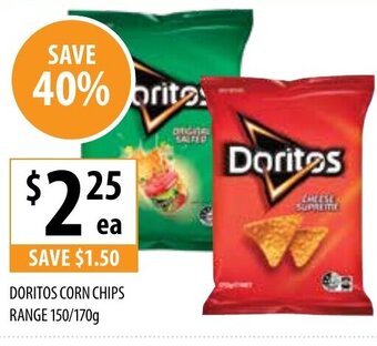 Supabarn Doritos Corn Chips Range 150/170g offer