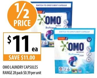 Supabarn Omo Laundry Capsules Range 28 Pack offer