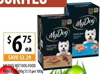 Supabarn My Dog Wet Dog Food Range 6 x 100g offer