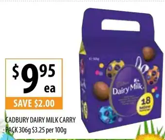 Supabarn Cadbury Dairy Milk Carry Pack 306g offer