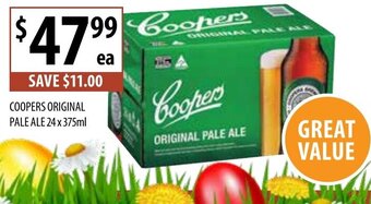 Supabarn Coopers Original Pale Ale 24 x 375ml offer