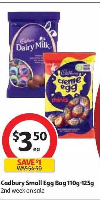 Coles Cadbury Small Egg Bag offer