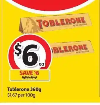 Coles Toblerone offer