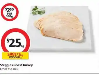 Coles Steggles Roast Turkey From The Deli offer
