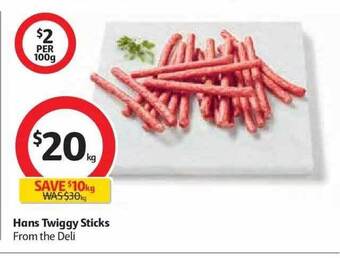 Coles Hans Twiggy Sticks offer