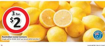 Coles Australian Loose Lemons offer