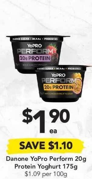 Drakes Danone Yopro Perform Protein Yoghurt offer