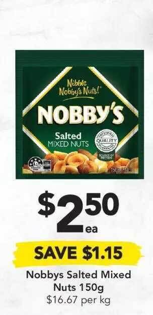 Drakes Nobbys Salted Mixed Nuts offer