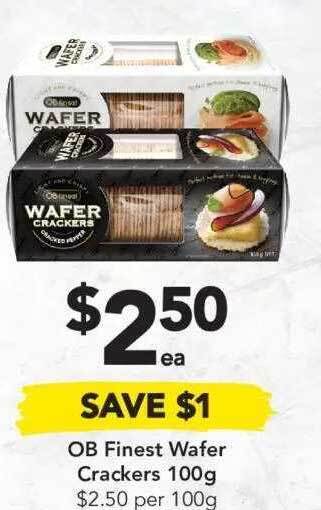 Drakes Ob Finest Wafer Crackers offer