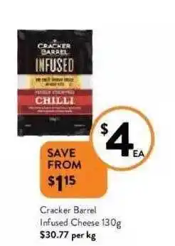 Foodworks Cracker Barrel Infused Cheese offer