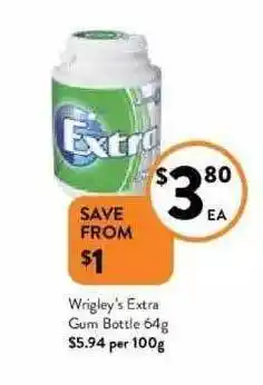 Wrigley's Extra Gum Bottles