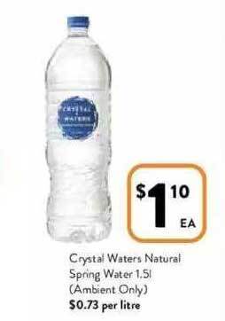 Foodworks Crystal Waters Natural Spring Water offer