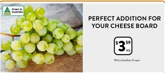 Foodworks White seedless grapes offer