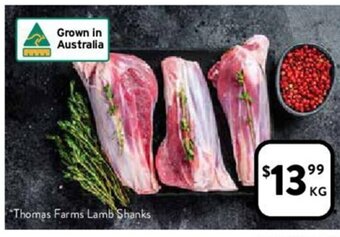 Foodworks Thomas farms lamb shanks offer