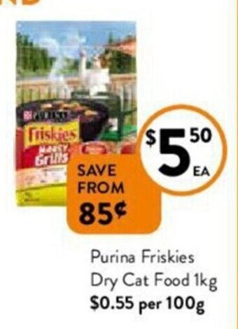Foodworks Purina friskies dry cat food 1Kg offer