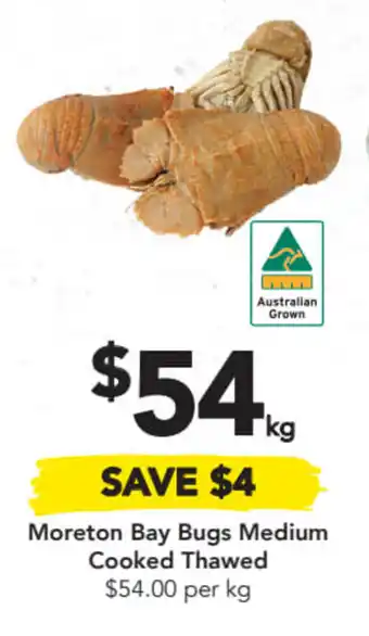 Drakes Moreton bay bugs medium cooked thawed offer