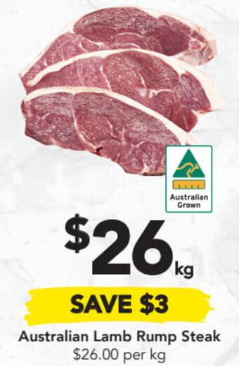 Drakes Australian lamb rump steak offer