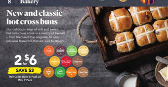 Drakes Hot cross buns 6 pack or mini 9 pack offer