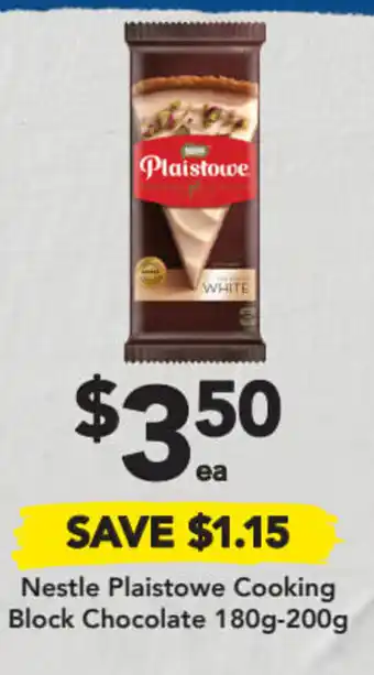 Drakes Nestle plaistowe cooking block chocolate 180g-200g offer