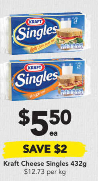 Drakes Kraft cheese singles 432g offer