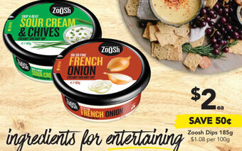 Drakes Zoosh dips 185g offer