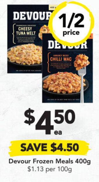Drakes Devour frozen meals 400g offer