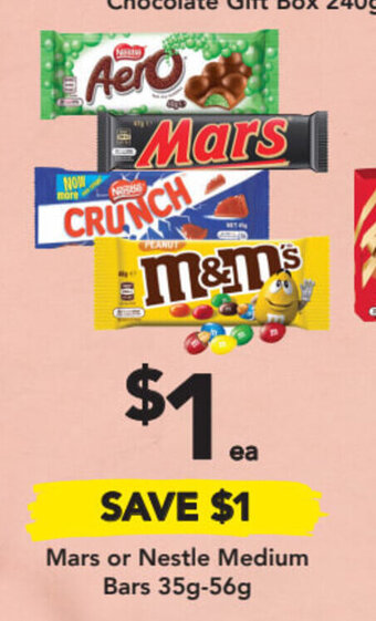 Drakes Mars or nestle medium bars 35g-56g offer