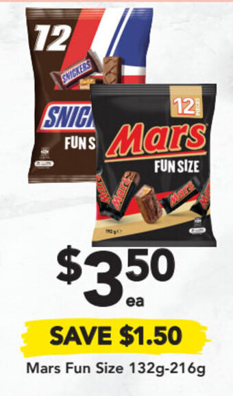 Drakes Mars fun size 132g-216g offer