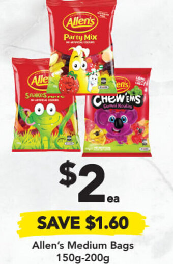 Drakes Allen's medium bags 150g-200g offer