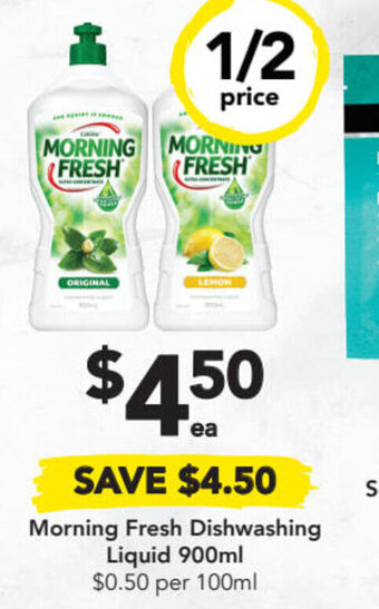 Drakes Morning fresh dishwashing liquid 900ml offer