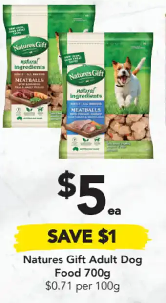 Drakes Natures gift adult dog food 700g offer
