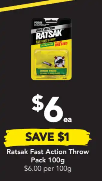 Drakes Ratsak fast action throw pack 100g offer