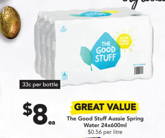 Drakes The good stuff aussie spring water 24x600ml offer
