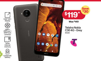 Australia Post Telstra nokia C30 4G- grey offer