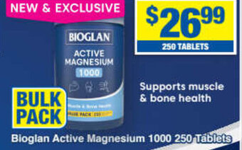 My Chemist Bioglan Active Magnesium 1000 250 Tablets offer