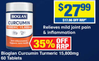 My Chemist Bioglan Curcumin Turmeric 15,800mg 60 Tablets offer