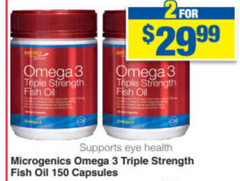 My Chemist Microgenics Omega 3 Triple Strength Fish Oil 150 Capsules offer