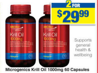My Chemist Microgenics Krill Oil 1000mg 60 Capsules offer