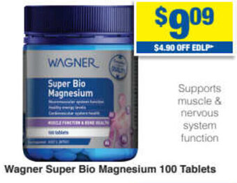 My Chemist Wagner Super Bio Magnesium 100 Tablets offer