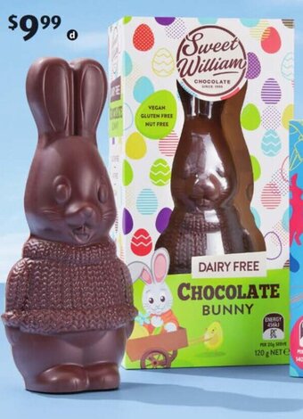 ALDI Sweet William Dairy Free Vegan Bunny 120g offer