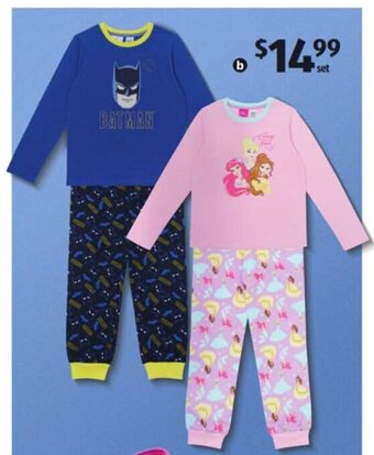 ALDI Children's Licensed PJ Set offer