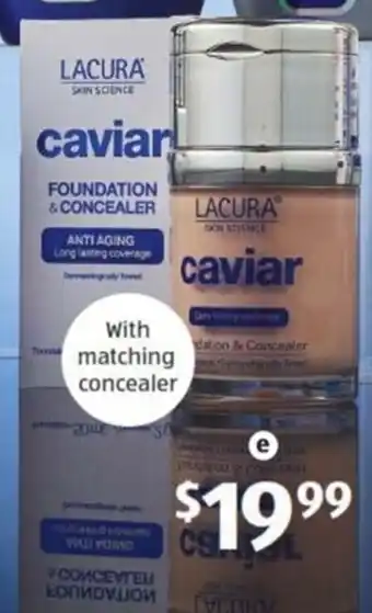 ALDI Caviar Illumination Long Lasting Anti-Aging Foundation with Concealer 50ml offer