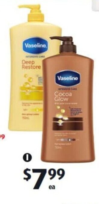 ALDI Vaseline Body Lotion 750ml offer