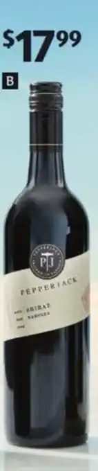 ALDI Pepperjack Barossa Shiraz 2020 750ml offer