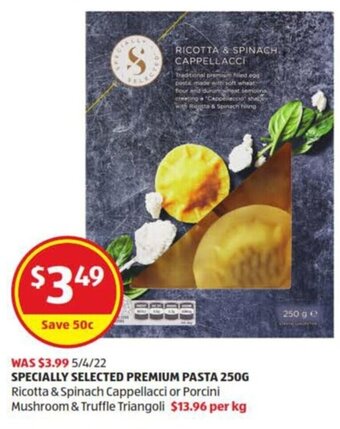 ALDI Specially Selected Premium Pasta 250g offer