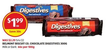 ALDI Belmont Biscuit Co. Chocolate Digestives 300g offer