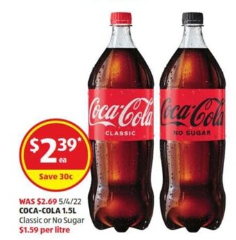 ALDI Coca-Cola 1.5L offer