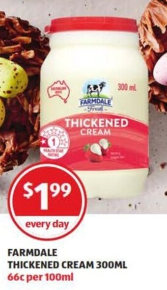 ALDI Farmdale Thickened Cream 300ml offer